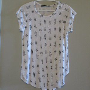 Rebel Sugar Cactus Tee - Size M